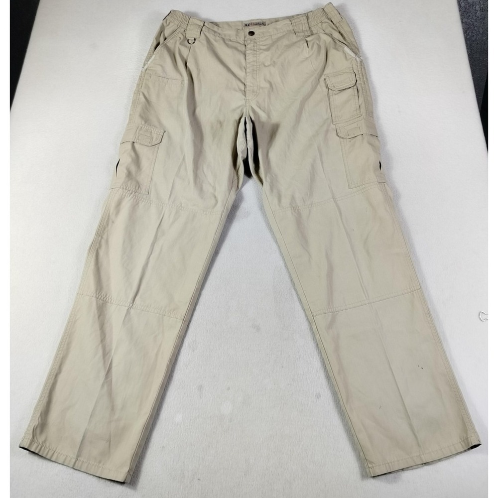 5.11 Tactical Taclite Cargo Pants Mens‎ 42 Beige Ripstop Workwear Tactical Paint